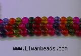 CKQ392 15.5 inches 8mm round dyed crackle quartz beads