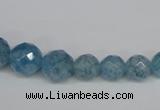 CKQ51 15.5 inches 6mm - 14mm faceted round dyed crackle quartz beads