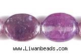 CKU01 15 inches 8*10mm oval purple kunzite beads Wholesale