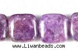 CKU07 15 inches 10*10mm square purple kunzite beads wholesale