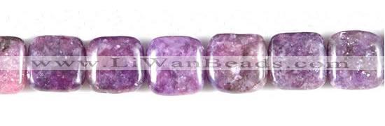 CKU07 15 inches 10*10mm square purple kunzite beads wholesale