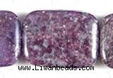 CKU12 15 inches 22*30mm rectangle purple kunzite beads wholesale