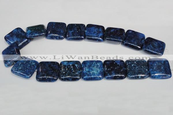 CKU120 15.5 inches 25*25mm square dyed kunzite beads wholesale