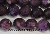 CKU25 15.5 inches 14mm faceted round purple kunzite beads wholesale