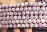 CKU321 15.5 inches 8mm round natural pink kunzite beads