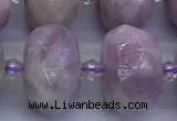 CKU350 15 inches 10*16mm faceted rondelle kunzite beads