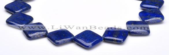 CLA07 24*24mm rhombic deep blue dyed lapis lazuli gemstone beads