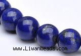 CLA10 Round deep blue dyed lapis lazuli 8mm beads wholesale