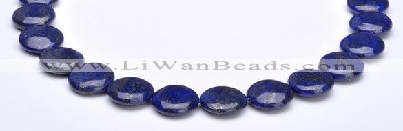 CLA19 18mm coin deep blue dyed lapis lazuli gemstone beads