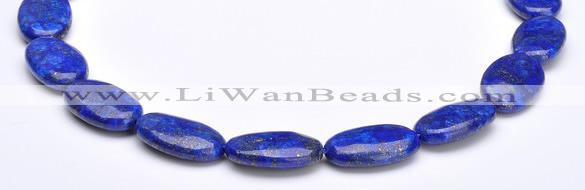 CLA36 flat oval deep blue dyed lapis lazuli 15*25mm beads