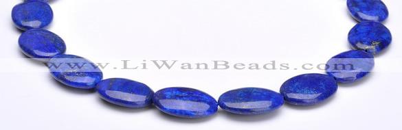 CLA37 18*25mm deep blue dyed lapis lazuli flat oval beads