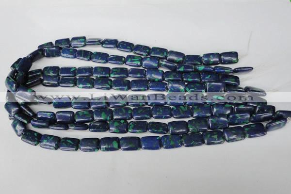 CLA427 15.5 inches 10*14mm rectangle synthetic lapis lazuli beads