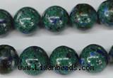 CLA483 15.5 inches 14mm round synthetic lapis lazuli beads