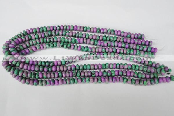 CLA498 15.5 inches 5*8mm rondelle synthetic lapis lazuli beads