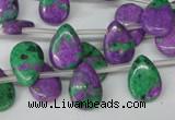 CLA535 Top-drilled 10*14mm flat teardrop synthetic lapis lazuli beads