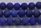 CLA70 15.5 inches 4mm round matte lapis lazuli beads wholesale