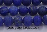 CLA71 15.5 inches 6mm round matte lapis lazuli beads wholesale