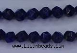 CLA81 15.5 inches 6mm faceted nuggets dyed lapis lazuli beads