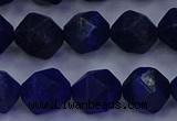 CLA84 15.5 inches 12mm faceted nuggets dyed lapis lazuli beads