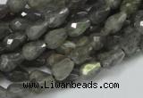 CLB08 16 inches 6*8mm faceted teardrop labradorite beads wholesale