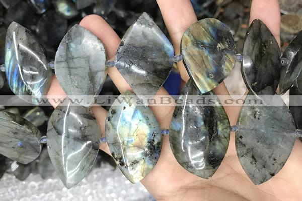 CLB1003 15.5 inches 18*35mm - 25*45mm freeform labradorite beads