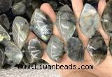 CLB1005 15.5 inches 18*35mm - 25*45mm marquise labradorite beads