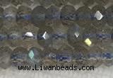 CLB1020 15.5 inches 2*4mm faceted rondelle labradorite gemstone beads