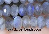 CLB1053 15.5 inches 5*8mm faceted rondelle labradorite gemstone beads