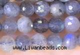 CLB1070 15.5 inches 4mm faceted round labradorite beads