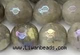 CLB1122 15 inches 10mm faceted round AB-color labradorite beads