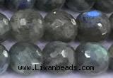 CLB1141 15 inches 8mm faceted round labradorite gemstone beads