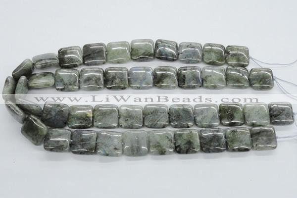 CLB117 15.5 inches 18*18mm square labradorite gemstone beads wholesale