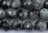 CLB1175 15 inches 6mm faceted round black labradorite beads