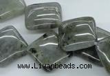 CLB119 15.5 inches 18*18mm diamond labradorite gemstone beads wholesale