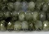 CLB1190 15 inches 4*6mm faceted rondelle labradorite beads