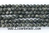 CLB1211 15.5 inches 6mm faceted round black labradorite gemstone beads