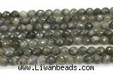 CLB1249 15 inches 6mm faceted round labradorite beads wholesale