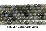 CLB1250 15 inches 8mm faceted round labradorite beads wholesale