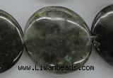 CLB139 15.5 inches 30mm flat round labradorite gemstone beads