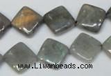 CLB154 15.5 inches 12*12mm diamond labradorite gemstone beads