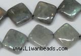 CLB155 15.5 inches 14*14mm diamond labradorite gemstone beads