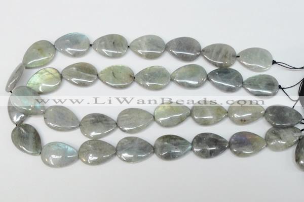 CLB160 15.5 inches 18*25mm flat teardrop labradorite gemstone beads