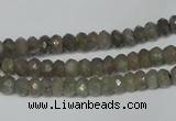 CLB178 15.5 inches 4*6mm faceted rondelle labradorite beads