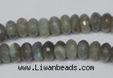 CLB179 15.5 inches 5*8mm faceted rondelle labradorite beads