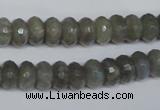 CLB180 15.5 inches 6*10mm faceted rondelle labradorite beads