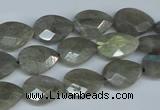 CLB184 15.5 inches 10*14mm faceted flat teardrop labradorite beads