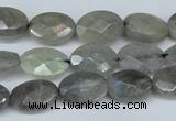 CLB187 15.5 inches 10*14mm faceted oval labradorite beads