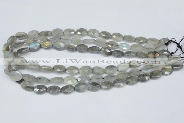 CLB187 15.5 inches 10*14mm faceted oval labradorite beads