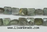 CLB198 15.5 inches 8*8mm faceted square labradorite beads