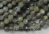 CLB21 15.5 inches 6mm faceted round labradorite gemstone beads